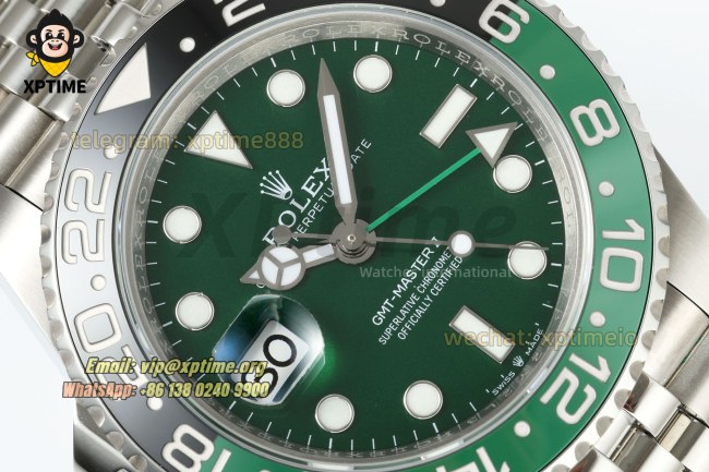 GMT Master II 126729 40mm 3EF Green/Dot on Jub SS/SS Bracelet SH3285 Super Clone GMT Master II 126729 40mm 3EF Green/Dot on Jub SS/SS Bracelet SH3285 Super Clone
