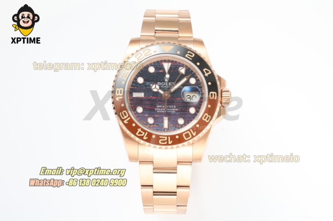 GMT Master II 126715 Rootbeer 40mm 3EF Tiger Iron/Dot on Oys RG/RG Bracelet SH3285 GMT Master II 126715 Rootbeer 40mm 3EF Tiger Iron/Dot on Oys RG/RG Bracelet SH3285