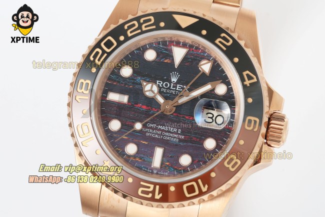 GMT Master II 126715 Rootbeer 40mm 3EF Tiger Iron/Dot on Oys RG/RG Bracelet SH3285 GMT Master II 126715 Rootbeer 40mm 3EF Tiger Iron/Dot on Oys RG/RG Bracelet SH3285