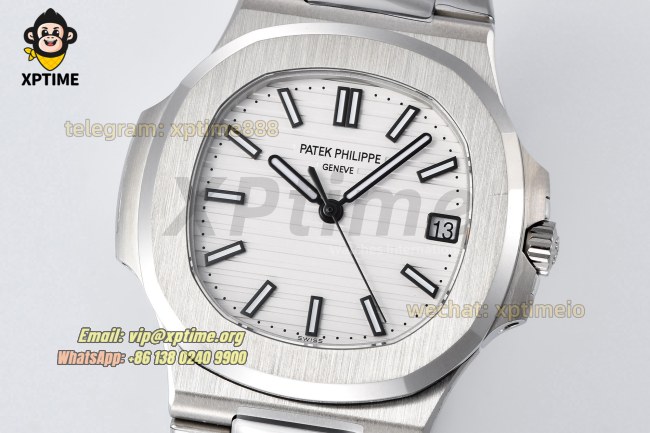 Nautilus 5711 40mm 3KF White/Stick on SS/SS Bracelet A324 Nautilus 5711 40mm 3KF White/Stick on SS/SS Bracelet A324
