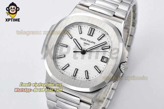 Nautilus 5711 40mm 3KF White/Stick on SS/SS Bracelet A324 Nautilus 5711 40mm 3KF White/Stick on SS/SS Bracelet A324