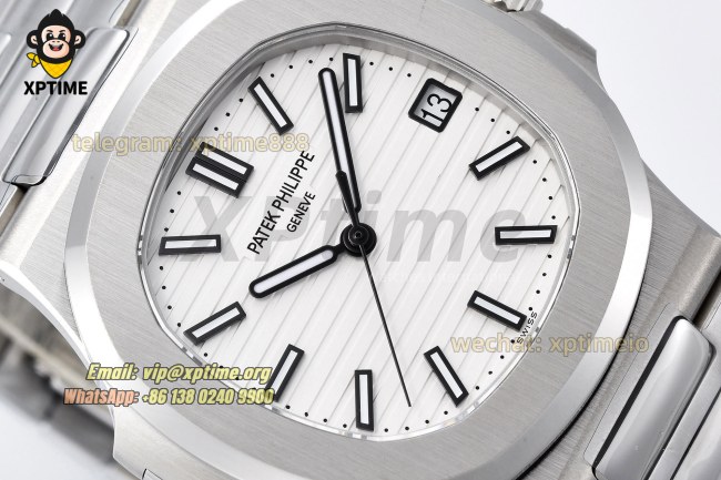 Nautilus 5711 40mm 3KF White/Stick on SS/SS Bracelet A324 Nautilus 5711 40mm 3KF White/Stick on SS/SS Bracelet A324