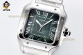 Santos De Cartier 40mm AF Green/Roman on SS/SS Bracelet MY9015 Santos De Cartier 40mm AF Green/Roman on SS/SS Bracelet MY9015