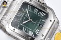 Santos De Cartier 40mm AF Green/Roman on SS/SS Bracelet MY9015 Santos De Cartier 40mm AF Green/Roman on SS/SS Bracelet MY9015