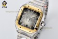 Santos De Cartier 40mm BVF Gray/Roman on SS/SS Bracelet MY9019 Santos De Cartier 40mm BVF Gray/Roman on SS/SS Bracelet MY9019