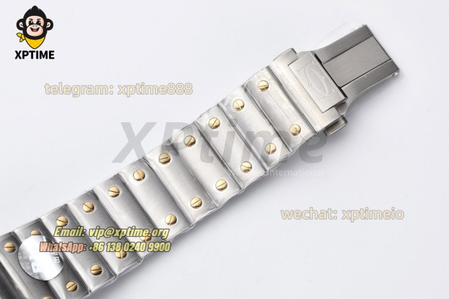 Santos De Cartier 40mm BVF Gray/Roman on SS/SS Bracelet MY9019 Santos De Cartier 40mm BVF Gray/Roman on SS/SS Bracelet MY9019