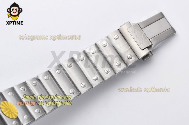 Santos De Cartier 40mm AF Green/Roman on SS/SS Bracelet MY9015 Santos De Cartier 40mm AF Green/Roman on SS/SS Bracelet MY9015