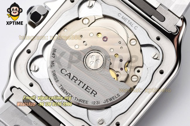 Santos De Cartier 40mm AF Green/Roman on SS/SS Bracelet MY9015 Santos De Cartier 40mm AF Green/Roman on SS/SS Bracelet MY9015