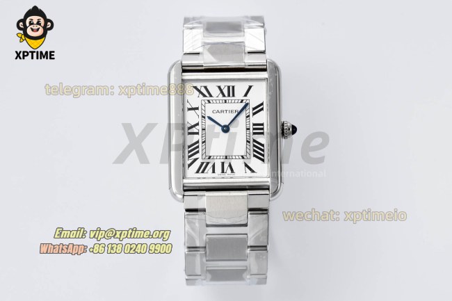 Tank Solo 27.4mm AF White/Roman on SS/SS Bracelet Quartz Tank Solo 27.4mm AF White/Roman on SS/SS Bracelet Quartz