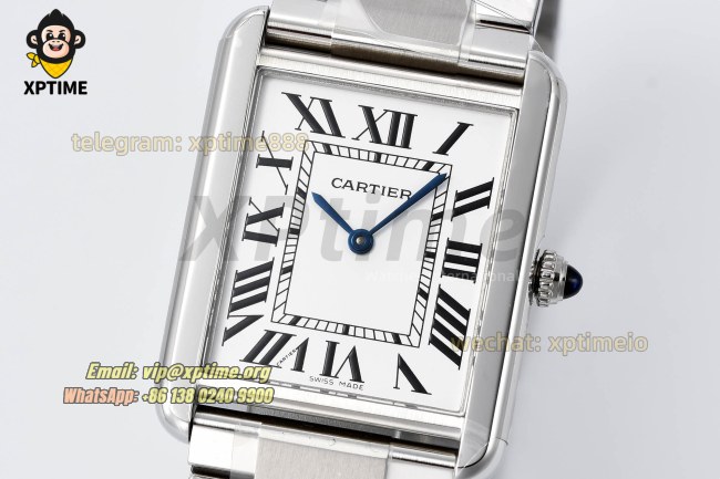 Tank Solo 27.4mm AF White/Roman on SS/SS Bracelet Quartz Tank Solo 27.4mm AF White/Roman on SS/SS Bracelet Quartz