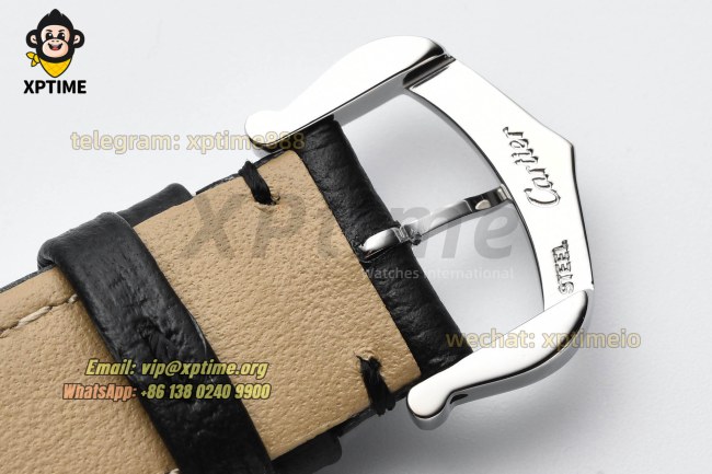 Santos Dumont 27.5mm AF White/Roman on SS/LE Strap Quartz Santos Dumont 27.5mm AF White/Roman on SS/LE Strap Quartz