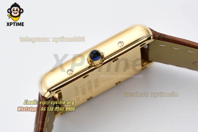 Tank Louis 22mm AF White/Roman on YG/LE Strap Quartz Tank Louis 22mm AF White/Roman on YG/LE Strap Quartz