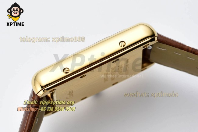 Tank Louis 22mm AF White/Roman on YG/LE Strap Quartz Tank Louis 22mm AF White/Roman on YG/LE Strap Quartz