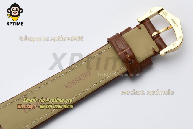 Tank Louis 22mm AF White/Roman on YG/LE Strap Quartz Tank Louis 22mm AF White/Roman on YG/LE Strap Quartz