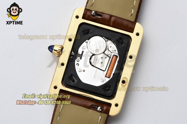 Tank Louis 22mm AF White/Roman on YG/LE Strap Quartz Tank Louis 22mm AF White/Roman on YG/LE Strap Quartz