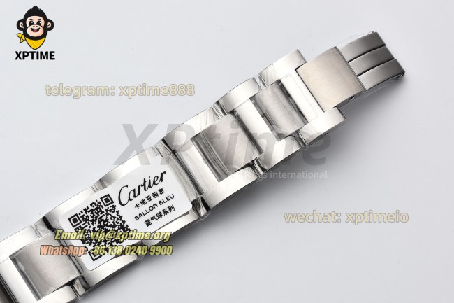 Ballon Bleu De Cartier 36mm AF White/Roman on SS/SS Bracelet Quartz Ballon Bleu De Cartier 36mm AF White/Roman on SS/SS Bracelet Quartz