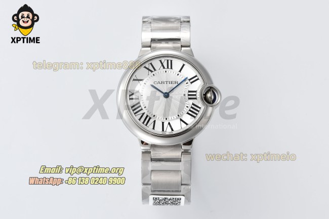 Ballon Bleu De Cartier 36mm AF White/Roman on SS/SS Bracelet Quartz Ballon Bleu De Cartier 36mm AF White/Roman on SS/SS Bracelet Quartz