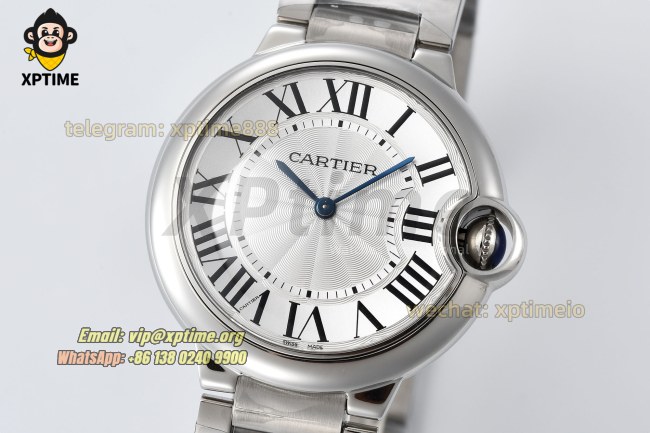 Ballon Bleu De Cartier 36mm AF White/Roman on SS/SS Bracelet Quartz Ballon Bleu De Cartier 36mm AF White/Roman on SS/SS Bracelet Quartz