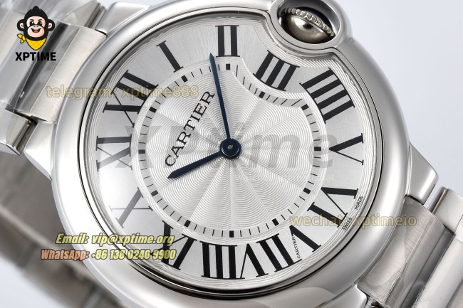 Ballon Bleu De Cartier 36mm AF White/Roman on SS/SS Bracelet Quartz Ballon Bleu De Cartier 36mm AF White/Roman on SS/SS Bracelet Quartz