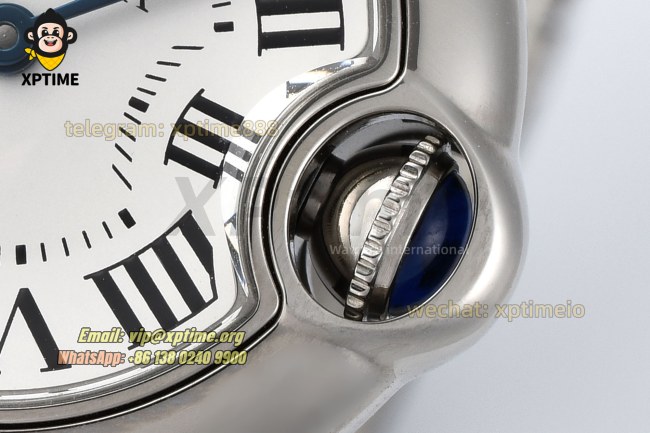 Ballon Bleu De Cartier 28mm AF White/Roman on SS/SS Bracelet Quartz Ballon Bleu De Cartier 28mm AF White/Roman on SS/SS Bracelet Quartz