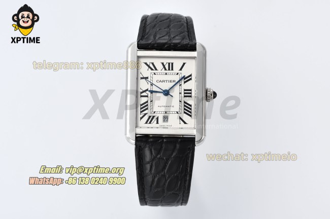 Tank Solo Date 41mm AF White/Roman on SS/LE Strap 9015 Tank Solo Date 41mm AF White/Roman on SS/LE Strap 9015