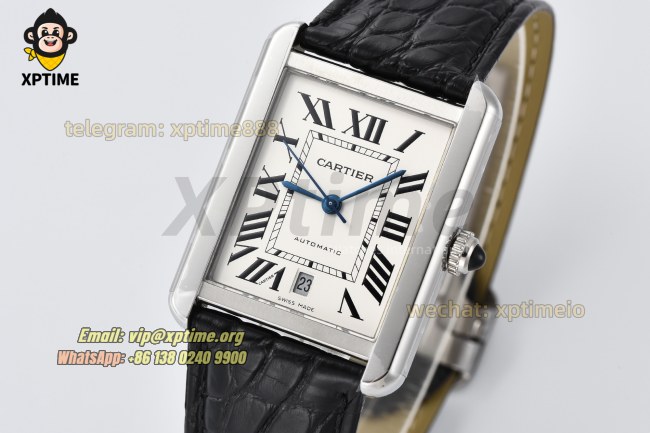 Tank Solo Date 41mm AF White/Roman on SS/LE Strap 9015 Tank Solo Date 41mm AF White/Roman on SS/LE Strap 9015