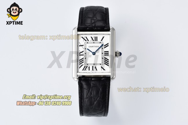 Tank Solo 27.4mm AF White/Roman on SS/LE Strap Quartz Tank Solo 27.4mm AF White/Roman on SS/LE Strap Quartz