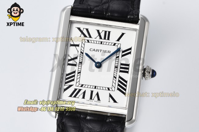 Tank Solo 27.4mm AF White/Roman on SS/LE Strap Quartz Tank Solo 27.4mm AF White/Roman on SS/LE Strap Quartz