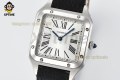 Santos Dumont 27.5mm AF White/Roman on SS/LE Strap Quartz Santos Dumont 27.5mm AF White/Roman on SS/LE Strap Quartz