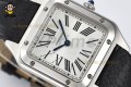 Santos Dumont 27.5mm AF White/Roman on SS/LE Strap Quartz Santos Dumont 27.5mm AF White/Roman on SS/LE Strap Quartz