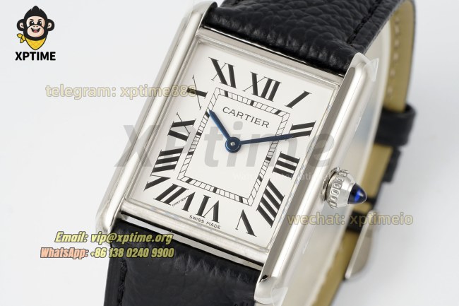 Tank Must 25.5mm AF White/Roman on SS/Lychee LE Strap Quartz