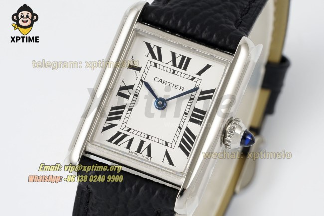 Tank Must 22mm AF White/Roman on SS/Lychee LE Strap Quartz Tank Must 22mm AF White/Roman on SS/Lychee LE Strap Quartz