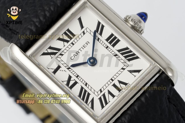 Tank Must 22mm AF White/Roman on SS/Lychee LE Strap Quartz Tank Must 22mm AF White/Roman on SS/Lychee LE Strap Quartz