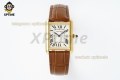 Tank Louis Date 25.5mm AF White/Roman on YG/LE Strap Quartz Tank Louis Date 25.5mm AF White/Roman on YG/LE Strap Quartz