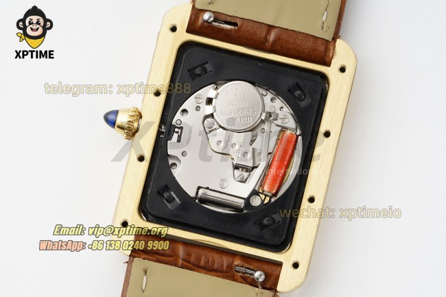 Tank Louis Date 25.5mm AF White/Roman on YG/LE Strap Quartz Tank Louis Date 25.5mm AF White/Roman on YG/LE Strap Quartz