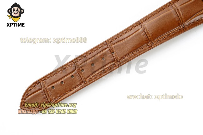 Tank Louis Date 25.5mm AF White/Roman on YG/LE Strap Quartz Tank Louis Date 25.5mm AF White/Roman on YG/LE Strap Quartz