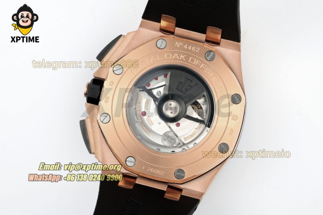 Royal Oak Offshore 26400SO 44mm APPF Black/Stick on RG/RU Bracelet A7750 Royal Oak Offshore 26400SO 44mm APPF Black/Stick on RG/RU Bracelet A7750