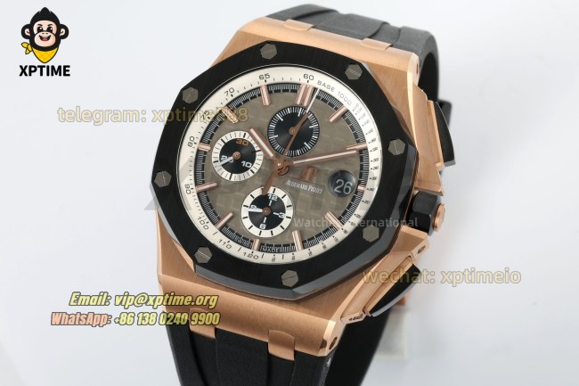 Royal Oak Offshore 26400SO 44mm APPF Gray & Black/Stick on RG/RU Bracelet A7750 Royal Oak Offshore 26400SO 44mm APPF Gray & Black/Stick on RG/RU Bracelet A7750