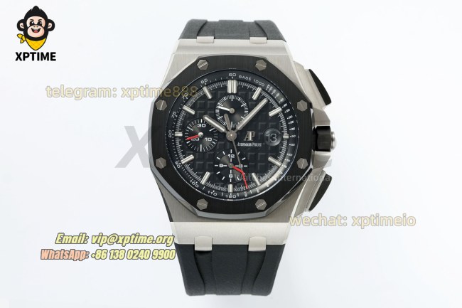 Royal Oak Offshore 26400SO 44mm APPF Black/Stick on SS/RU Bracelet A7750 Royal Oak Offshore 26400SO 44mm APPF Black/Stick on SS/RU Bracelet A7750