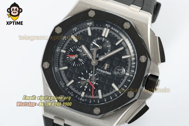 Royal Oak Offshore 26400SO 44mm APPF Black/Stick on SS/RU Bracelet A7750 Royal Oak Offshore 26400SO 44mm APPF Black/Stick on SS/RU Bracelet A7750