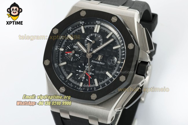 Royal Oak Offshore 26400SO 44mm APPF Black/Stick on SS/RU Bracelet A7750 Royal Oak Offshore 26400SO 44mm APPF Black/Stick on SS/RU Bracelet A7750