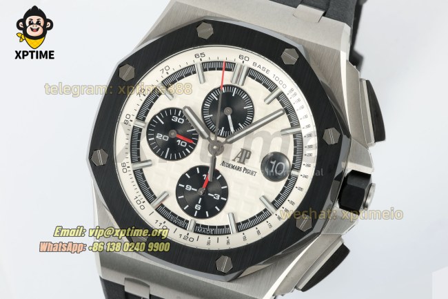 Royal Oak Offshore 26400SO 44mm APPF White & Black/Stick on SS/RU Bracelet A7750 Royal Oak Offshore 26400SO 44mm APPF White & Black/Stick on SS/RU Bracelet A7750