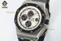 Royal Oak Offshore 26400SO 44mm APPF White & Black/Stick on SS/RU Bracelet A7750 Royal Oak Offshore 26400SO 44mm APPF White & Black/Stick on SS/RU Bracelet A7750