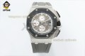 Royal Oak Offshore 26400SO 44mm APPF Gray & White/Stick on SS/RU Bracelet A7750 Royal Oak Offshore 26400SO 44mm APPF Gray & White/Stick on SS/RU Bracelet A7750