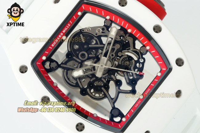 RM055 43mm APSF Sketelon Red/White on NTPT/RU Strap RMUL2 RM055 43mm APSF Sketelon Red/White on NTPT/RU Strap RMUL2