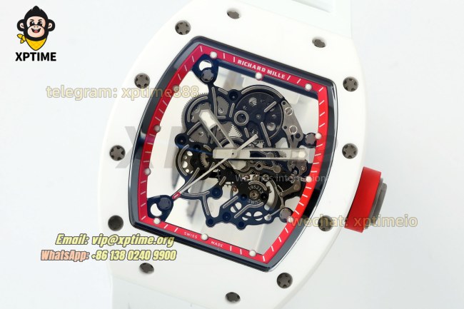 RM055 43mm APSF Sketelon Red/White on NTPT/RU Strap RMUL2 RM055 43mm APSF Sketelon Red/White on NTPT/RU Strap RMUL2