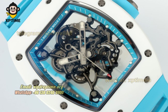 RM055 43mm APSF Sketelon Blue/White on NTPT/RU Strap RMUL2 RM055 43mm APSF Sketelon Blue/White on NTPT/RU Strap RMUL2