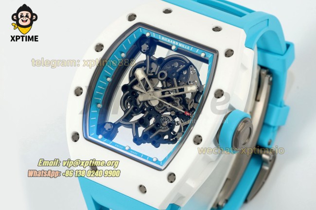 RM055 43mm APSF Sketelon Blue/White on NTPT/RU Strap RMUL2 RM055 43mm APSF Sketelon Blue/White on NTPT/RU Strap RMUL2