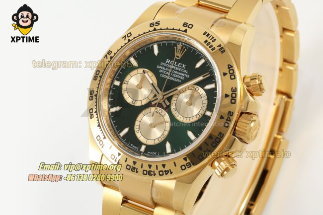 Daytona 126508 40mm APSF Green & Golden/Sticks on YG/YG Bracelet SH4131 Super Clone Daytona 126508 40mm APSF Green & Golden/Sticks on YG/YG Bracelet SH4131 Super Clone