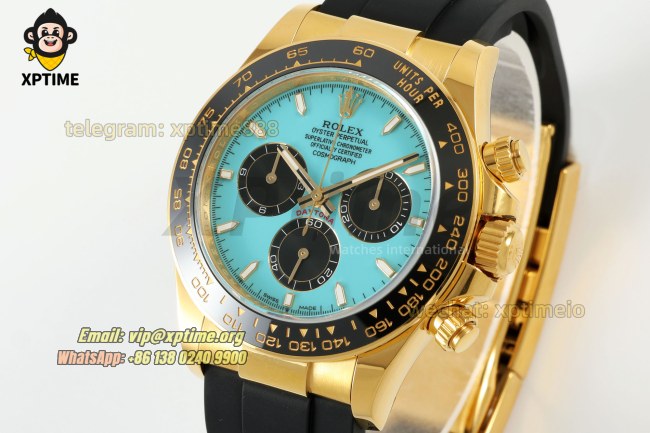 Daytona 126518 40mm APSF Turquoise & Black/Stick on YG/RU Strap SH413 Super Clone (Weighted) Daytona 126518 40mm APSF Turquoise & Black/Stick on YG/RU Strap SH413 Super Clone (Weighted)